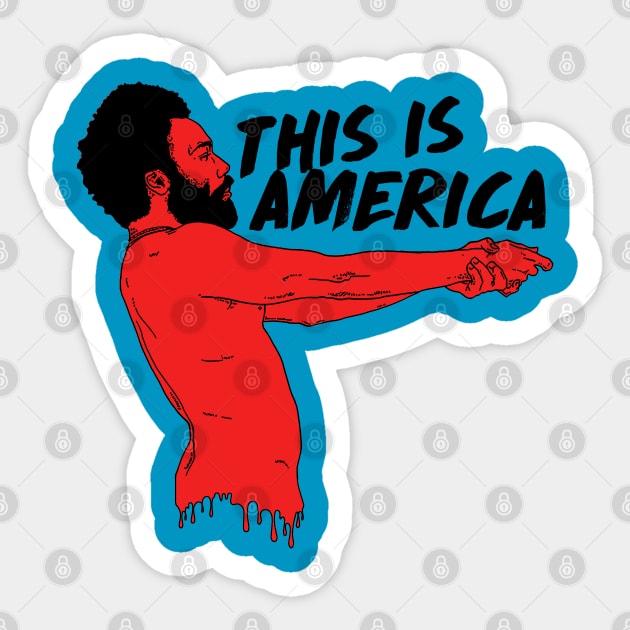 This Is America Sticker by DankFutura